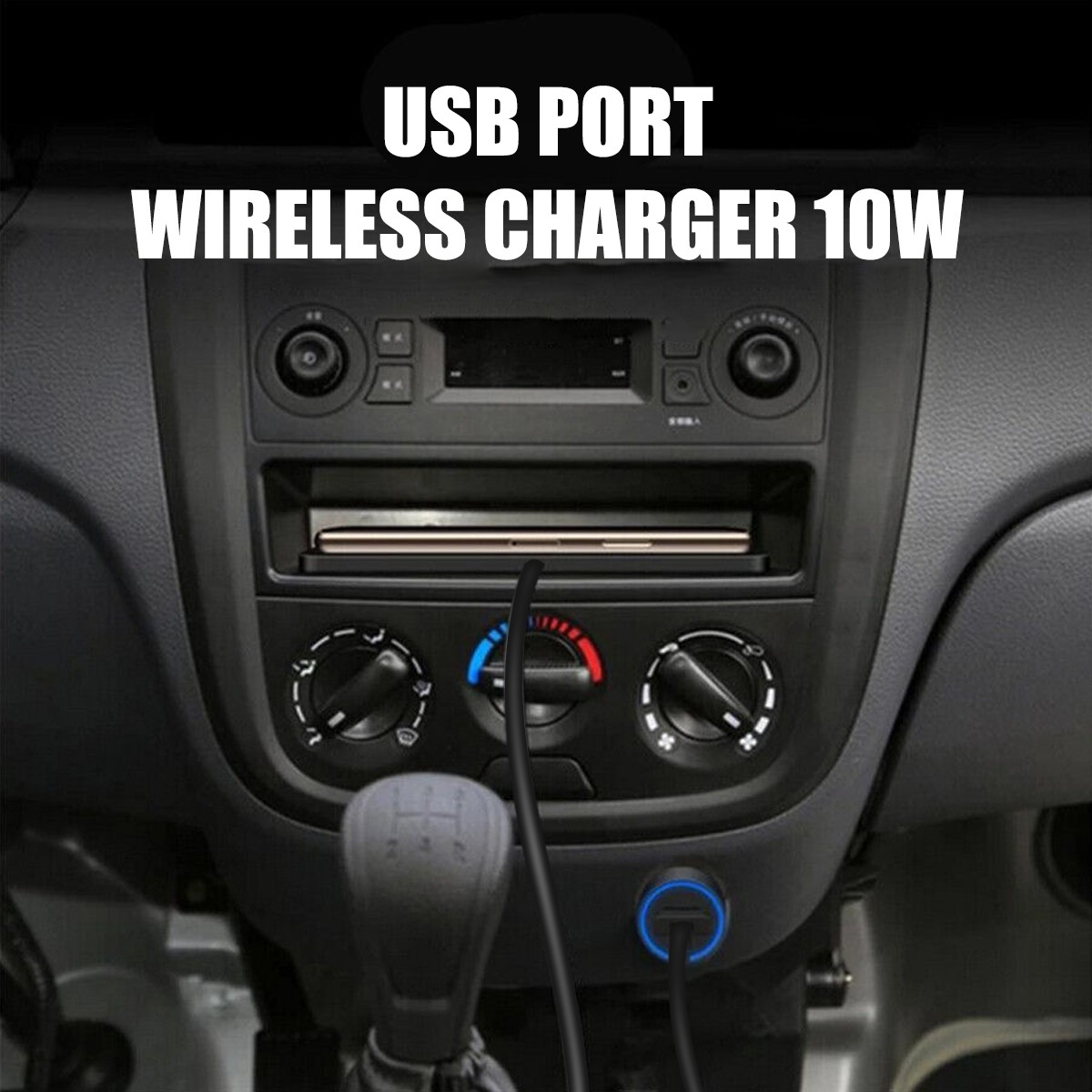 Universal 10W Fast Wireless Car Charger Pad for Dashboard Console No Install New
