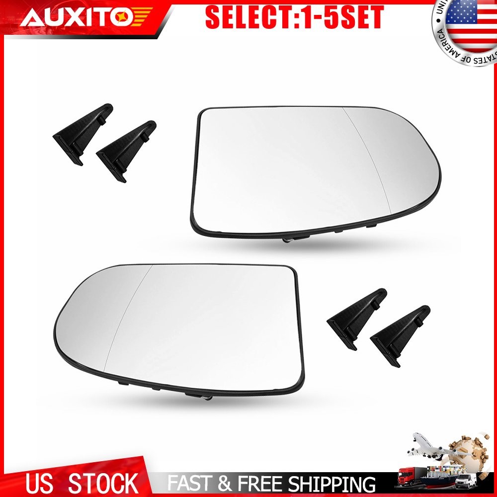 Left Right Mirror Heated Glass Base For Mercedes E/C Class W211 W203 01-07 2-10X