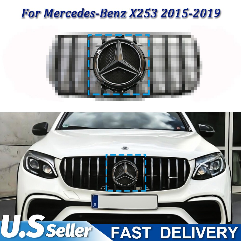 Front Grille Emblem Fit Mercedes Benz GLS550 X205 W166 GLC GLE AMG 2015-2019