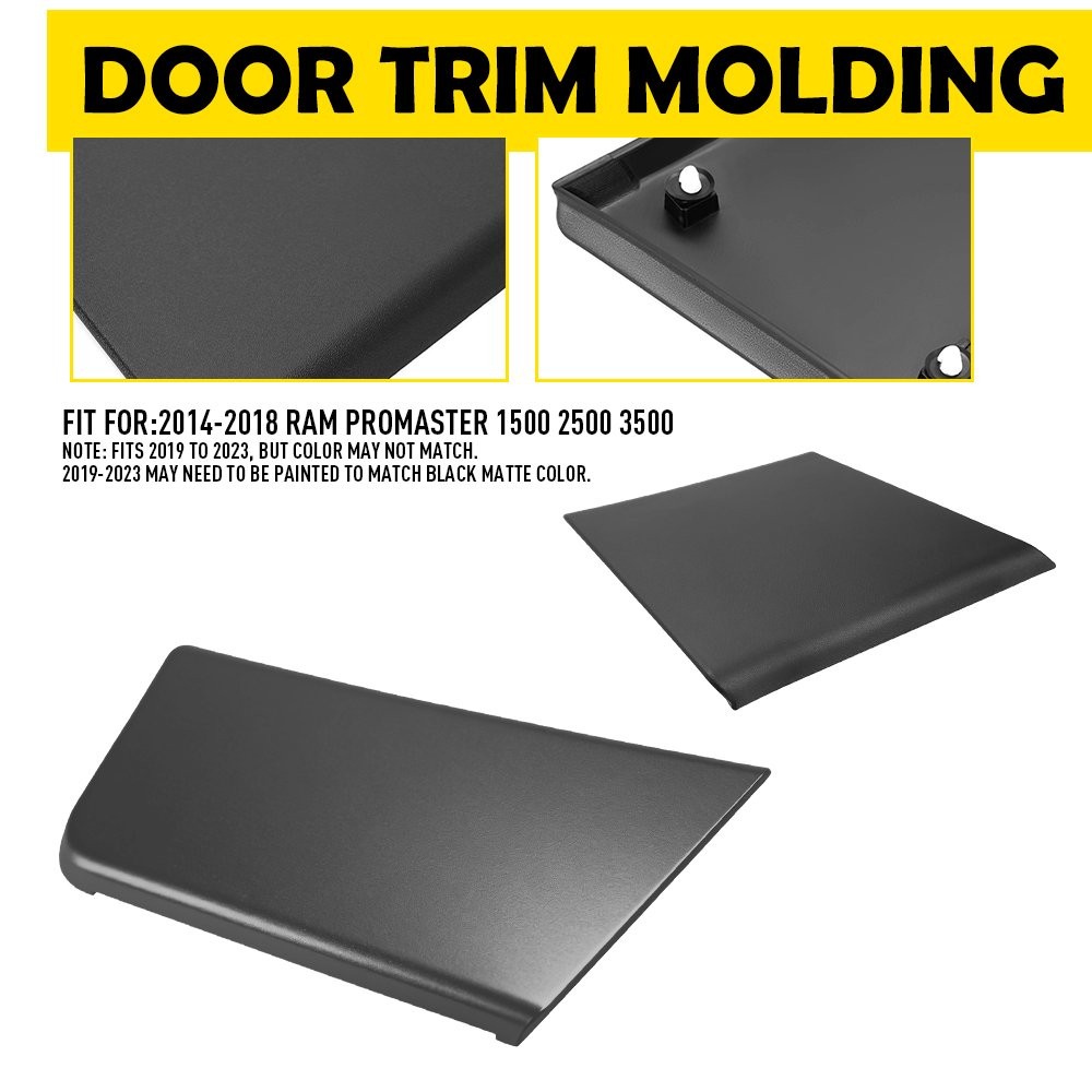 Fits For 2014-2018 Ram ProMaster Left Front Door Trim Side Molding 1ZT55LAHAA 2x