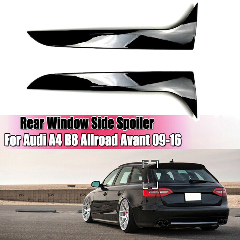 Rear Window Side Spoiler Splitter Plastic For Audi A4 B8 Allroad Avant