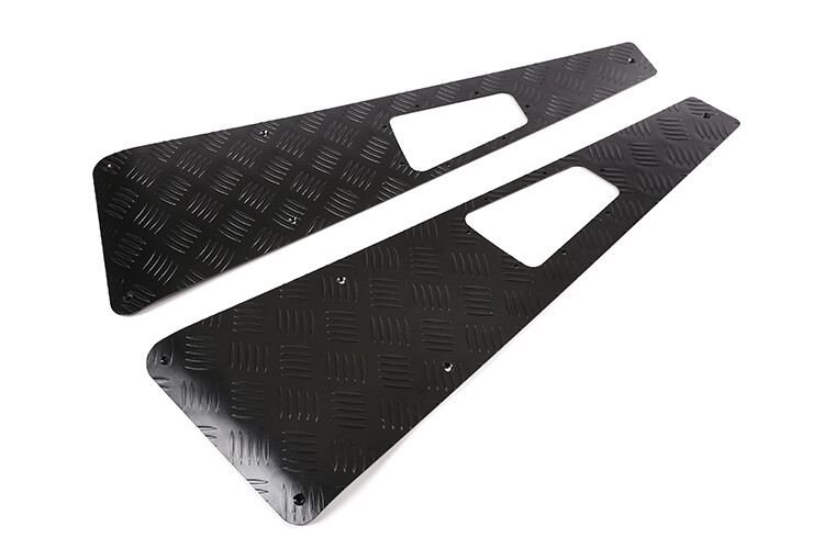 Aluminum Hood Wing Top Protectors Pair For Land Rover Defender 90 110 2004-2018