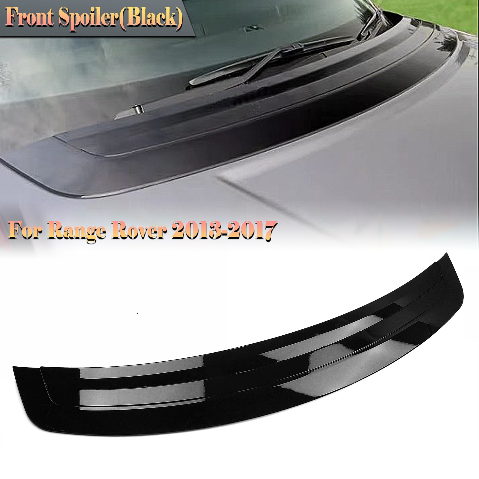 For Land Rover Range Rover 2013-2021 Black Front Hood Bonnet Panel Cover Trim