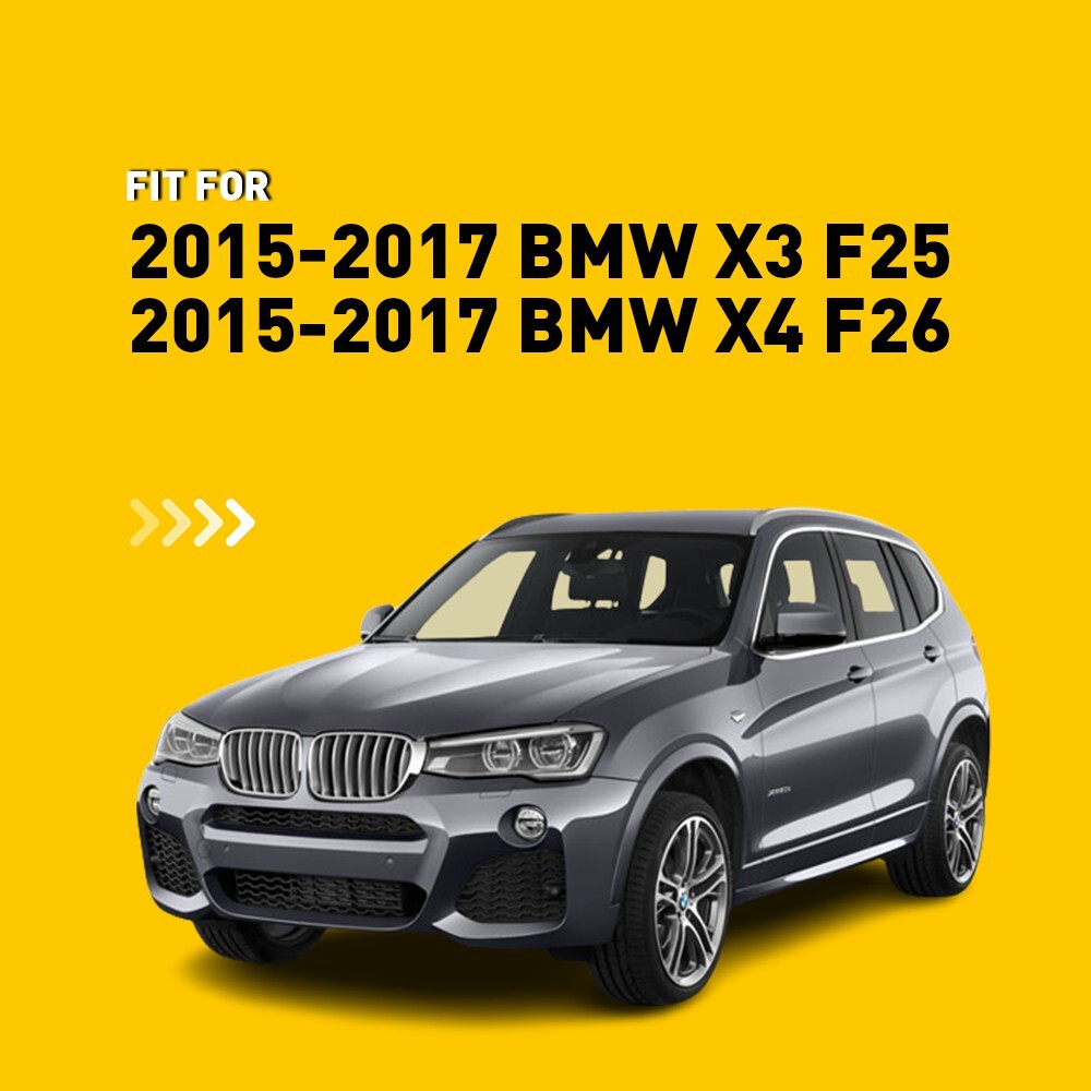 Left + Right Fender Side Emblem Chrome Moulding For BMW X3 F25 X4 F26 2015-2017