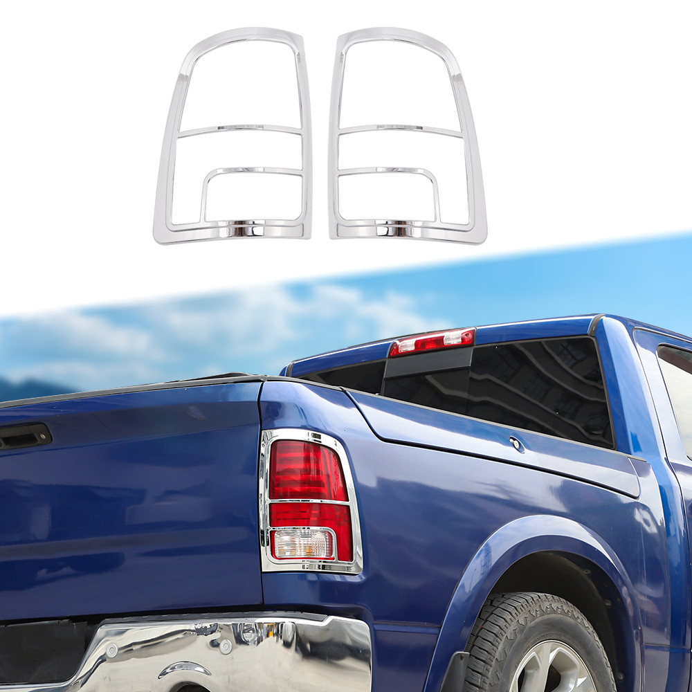 Left & Right Taillight Lamp Cover Overlay Trim Frame Bezels For Ram 1500 2010-18
