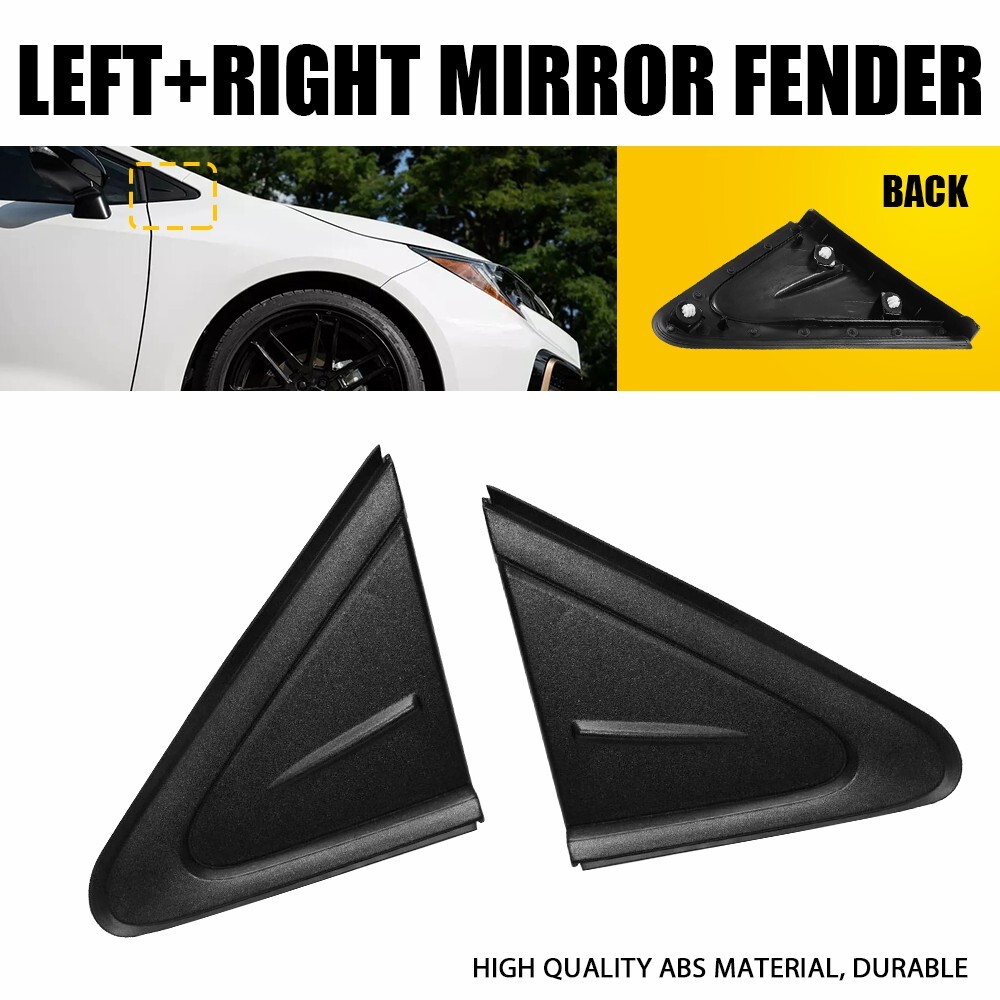 For 2019 2020 2021 Toyota Corolla Right & Left Side Mirror Trim Triangle Cover Y