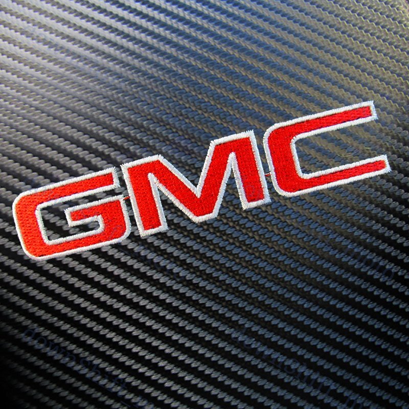 Embroidery For GMC Center Armrest Cushion Mat Pad w/ Seat Belt Cover Set New