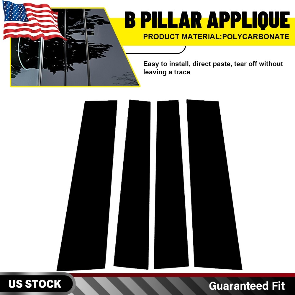6PCS B Pillar Trim Cover For 2007-2021 Toyota Tundra Exterior Door Trim Molding