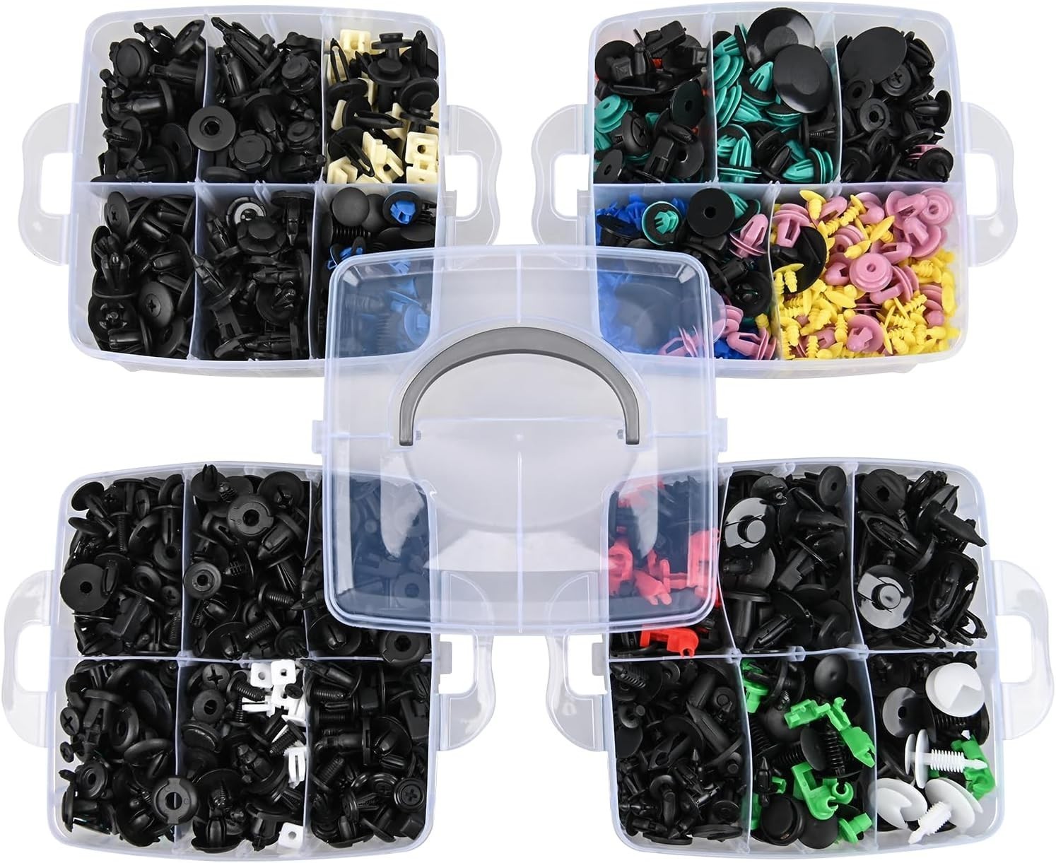 1295PCS Auto Car Bumper Retainer Clips Car Rivets Fasteners Push Retainer Kit