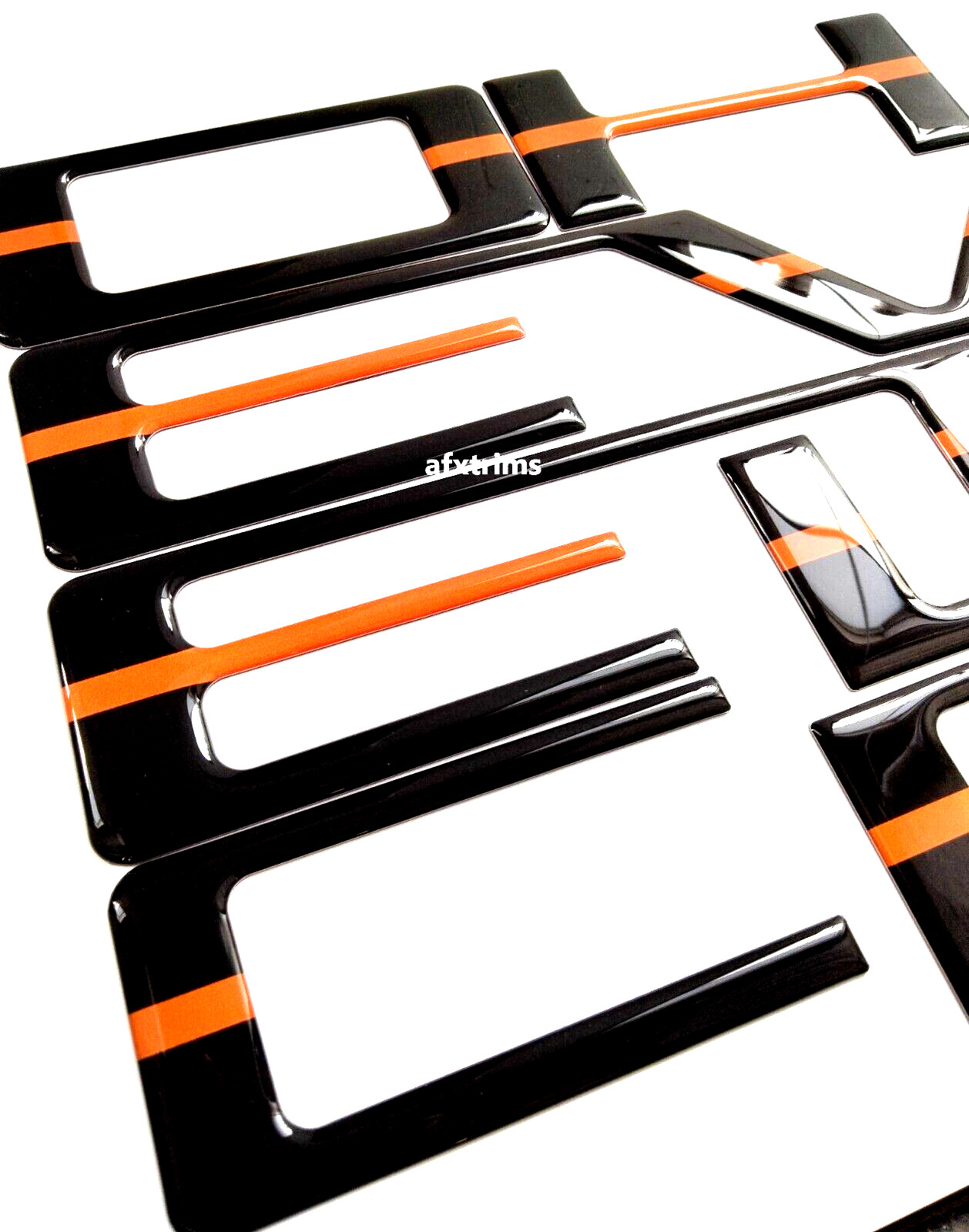 3D BLACK ORANGE LINE DOMED RAISED TAILGATE LETTERS FOR 2021-22 COLORAD