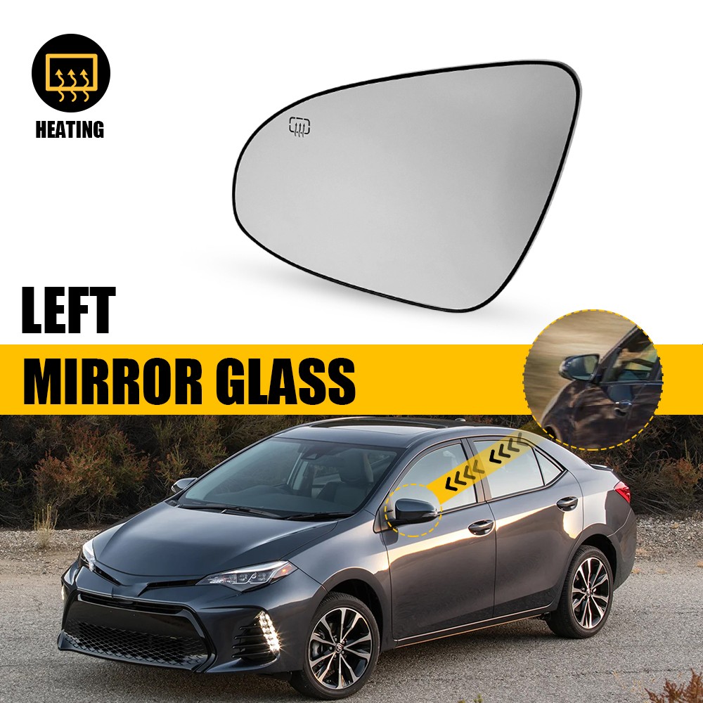 RH&LH Side View Mirror Glass for 2014 2015 2016 17 2018 2019 Toyota Corolla USA