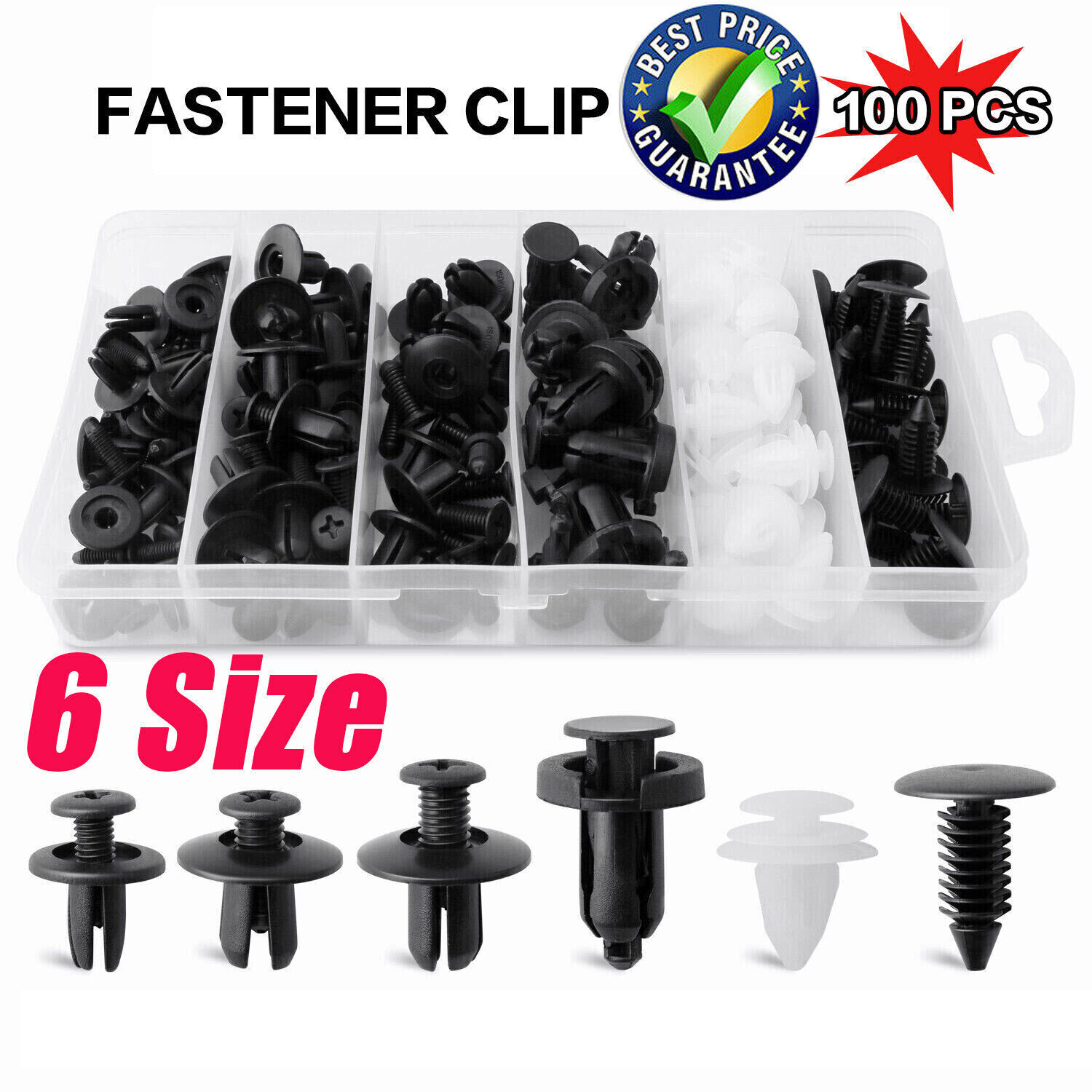Set Car Body Bumper Rivet Retainer Trim Molding Push Pin Clip Assortments Fit ++