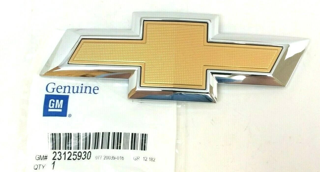 New 2016-2022 Chevrolet Malibu rear trunk hatch gold chrome Bowtie Emblem OEM