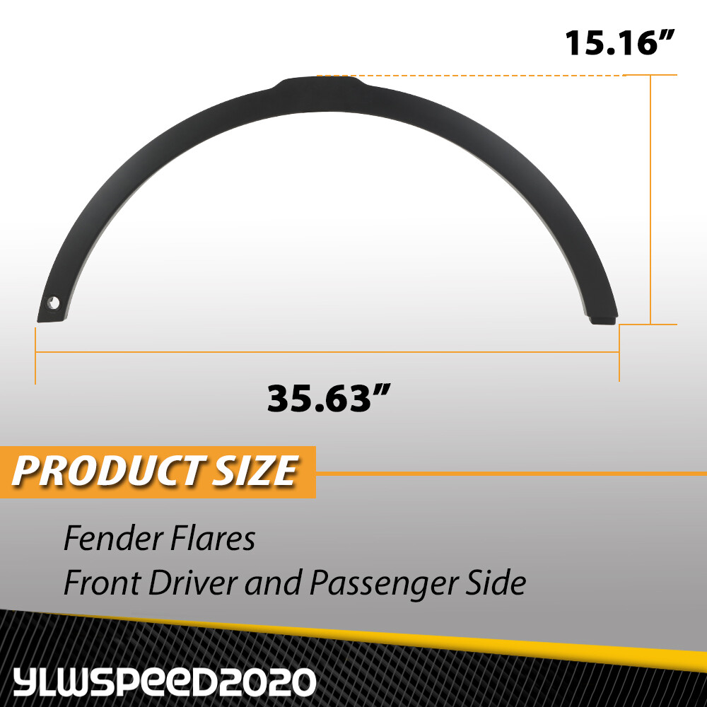 Fender Trim Molding Fit For 2012-19 Land Rover Range Rover Evoque Front Textured