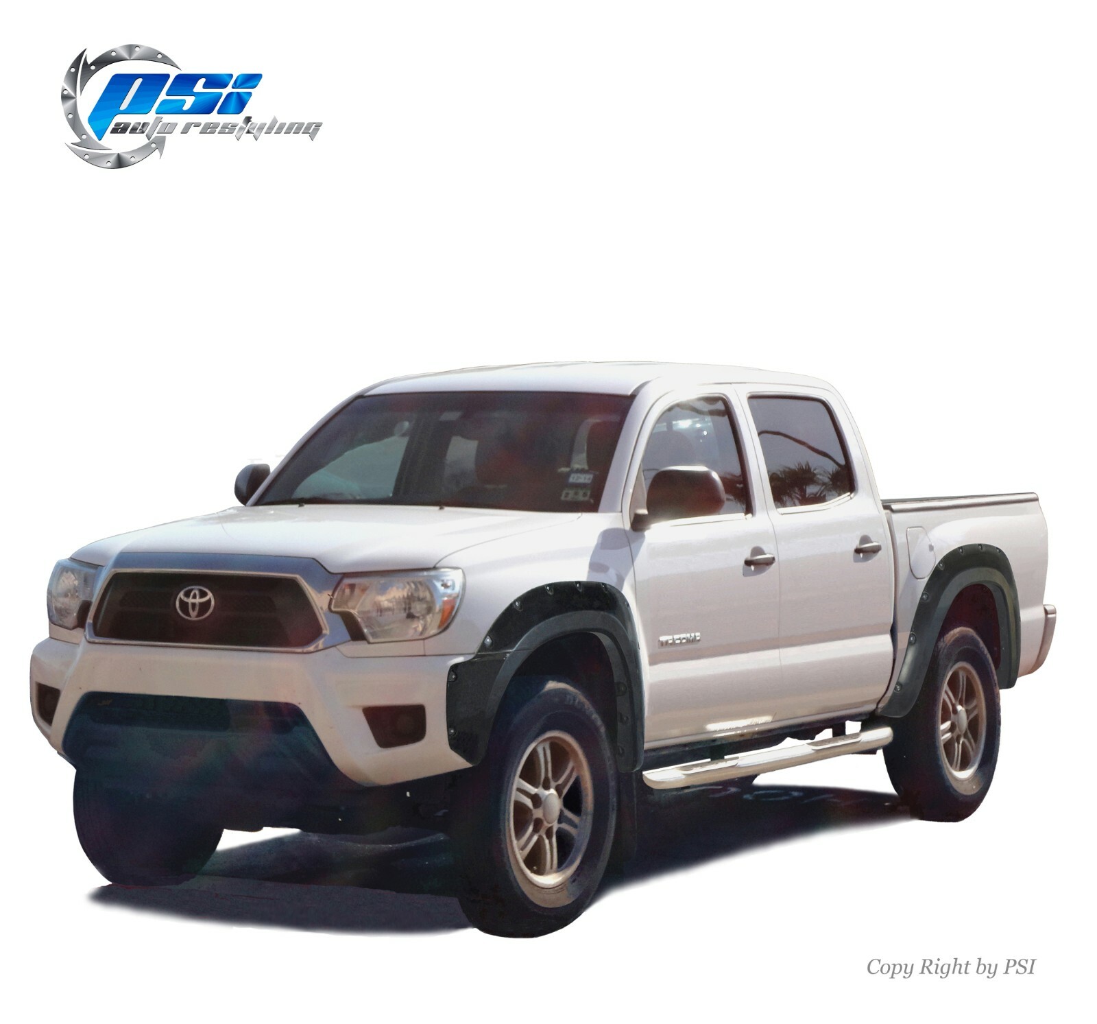Paintable Pocket Bolt Fender Flares Fits Toyota Tacoma 2012-2015 5 Ft Short Bed