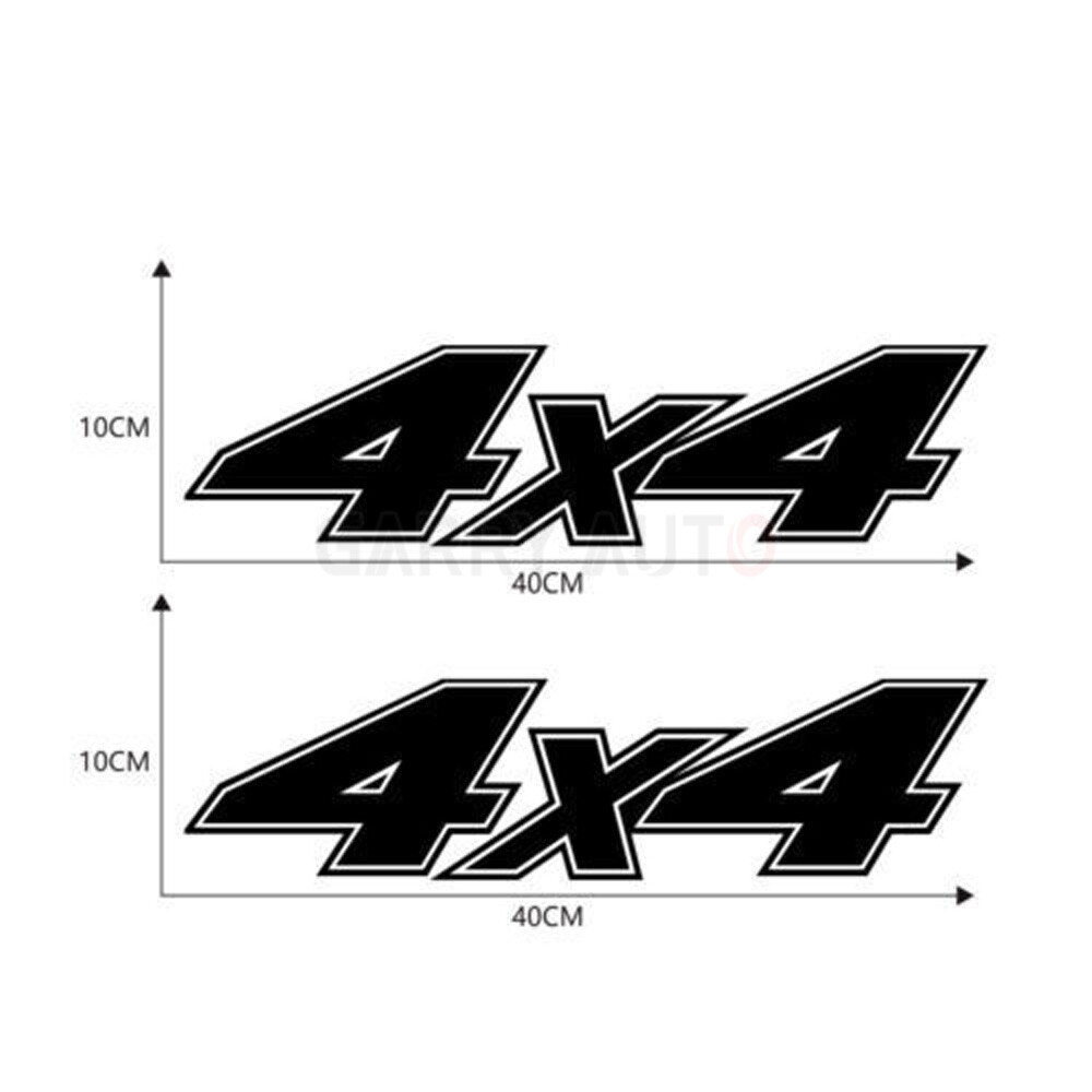2x Black 4X4 Off Road Rear Trunk Side Fender Sticker Car Truck SUV ATV UTV Decal