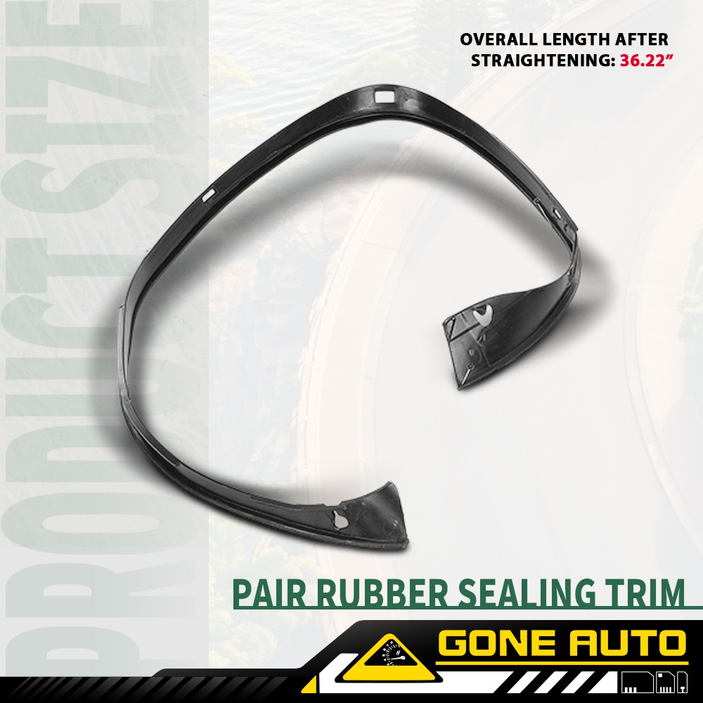 Headlamp Rubber Seal Decorative Trim Strips Fit for 2011-2014 Porsche Cayenne 2X