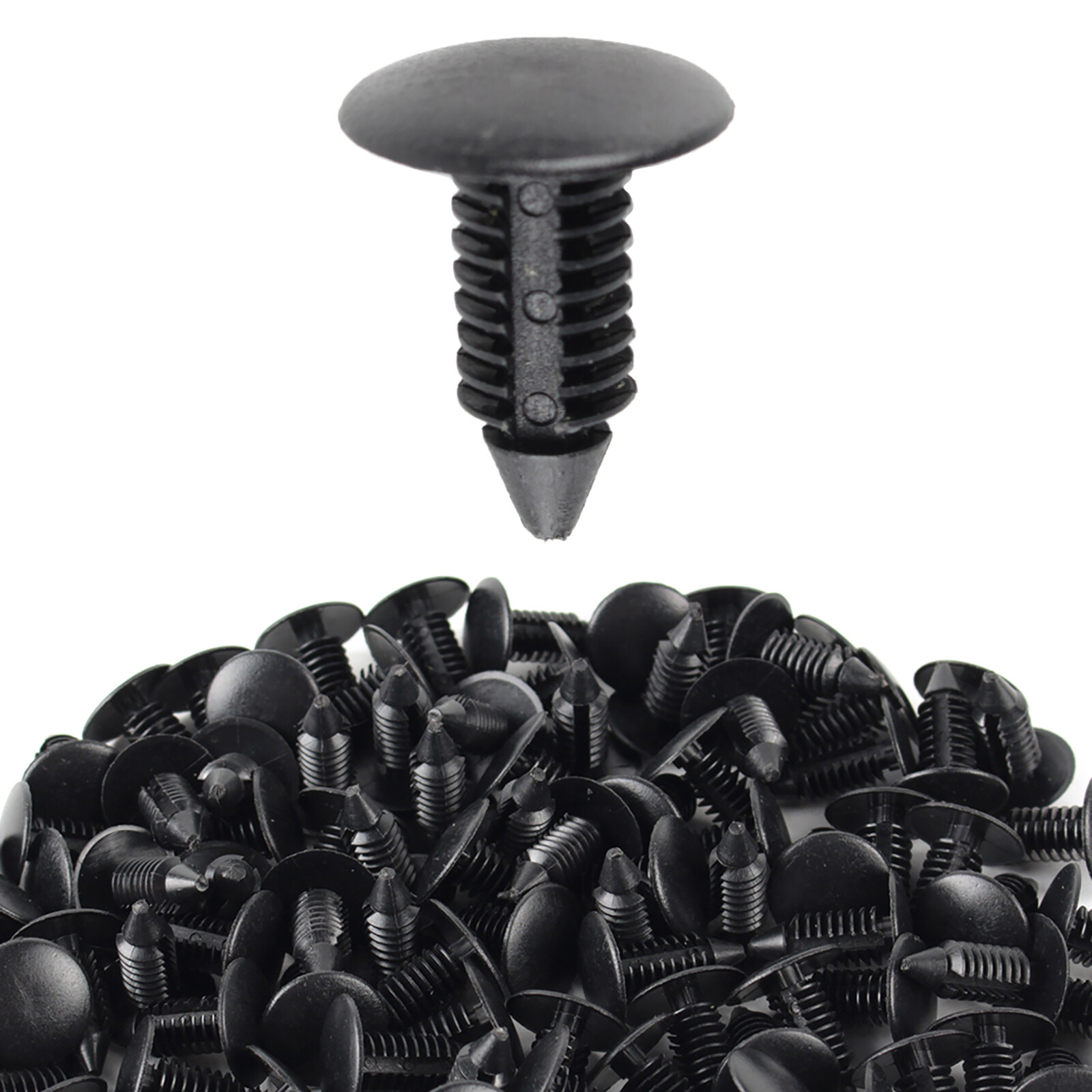 100 Auto Fastener Fit 1/4″ Hole X-Mas Tree Push Type Clip Bumper Fender Retainer