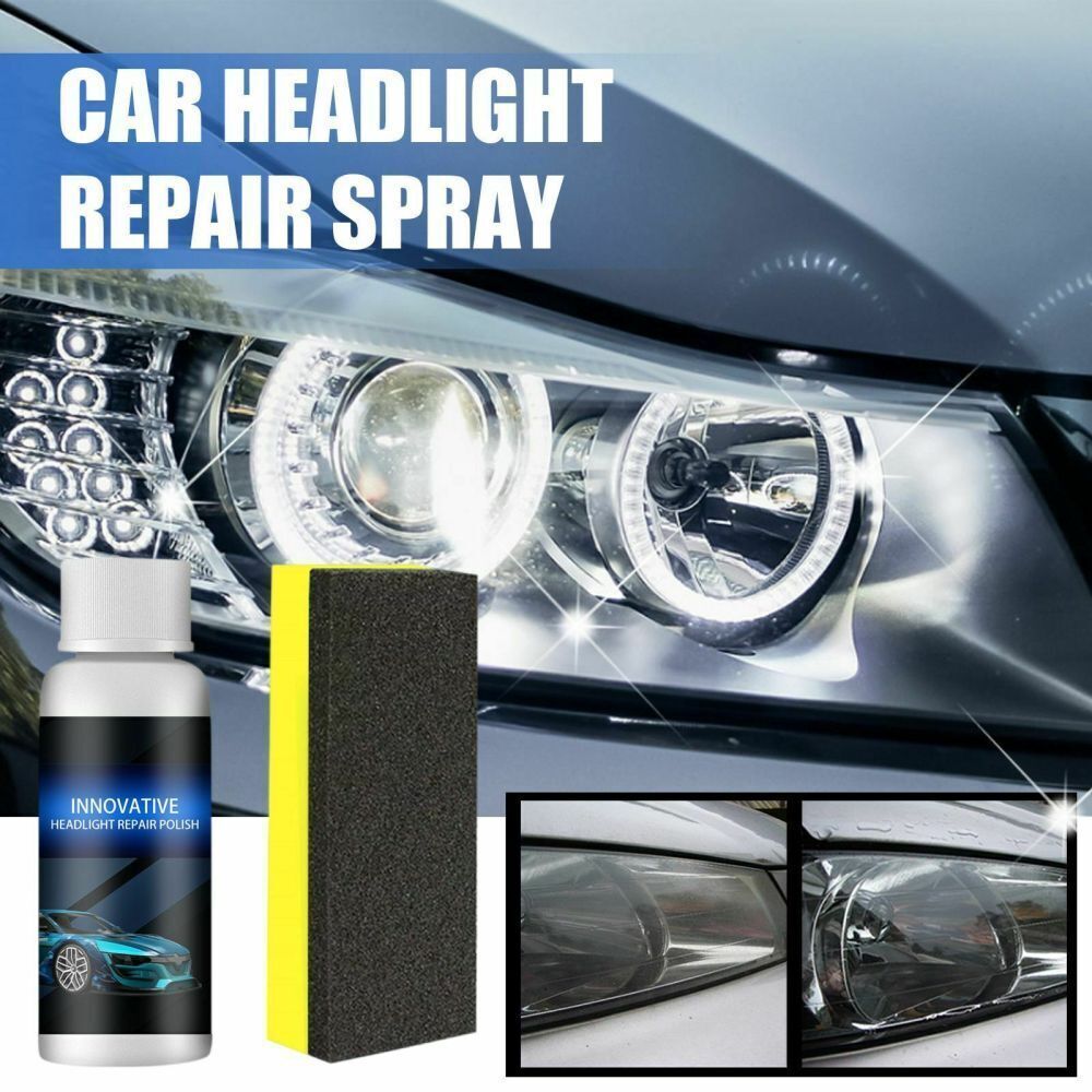 2Sets Innovative Headlight Repair Polish Fluid Liquid Kit-Car Lamp Renovation US