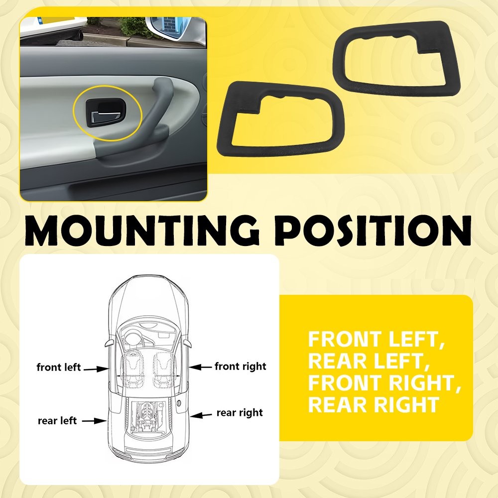 Interior Door Handle Trim Bezel For 1992-1999 BMW E36 3-Series 1996-2002 BMW Z3