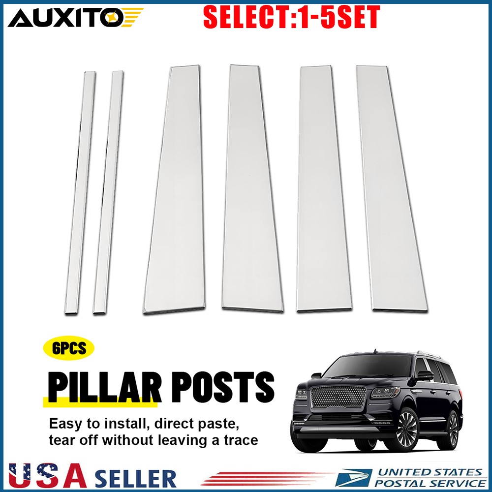 Stainless Steel Chrome Pillar Posts For Ford Expedition Navigator 97-2017 6-30X