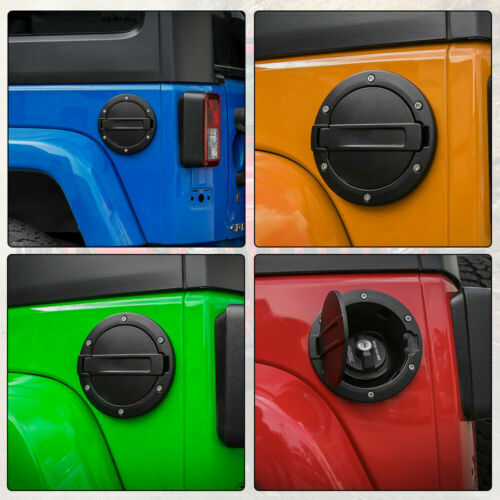 Exterior Fuel Gas Tank Cap Cover Filler Door Trim For 07+ Jeep Wrangler JK JKU