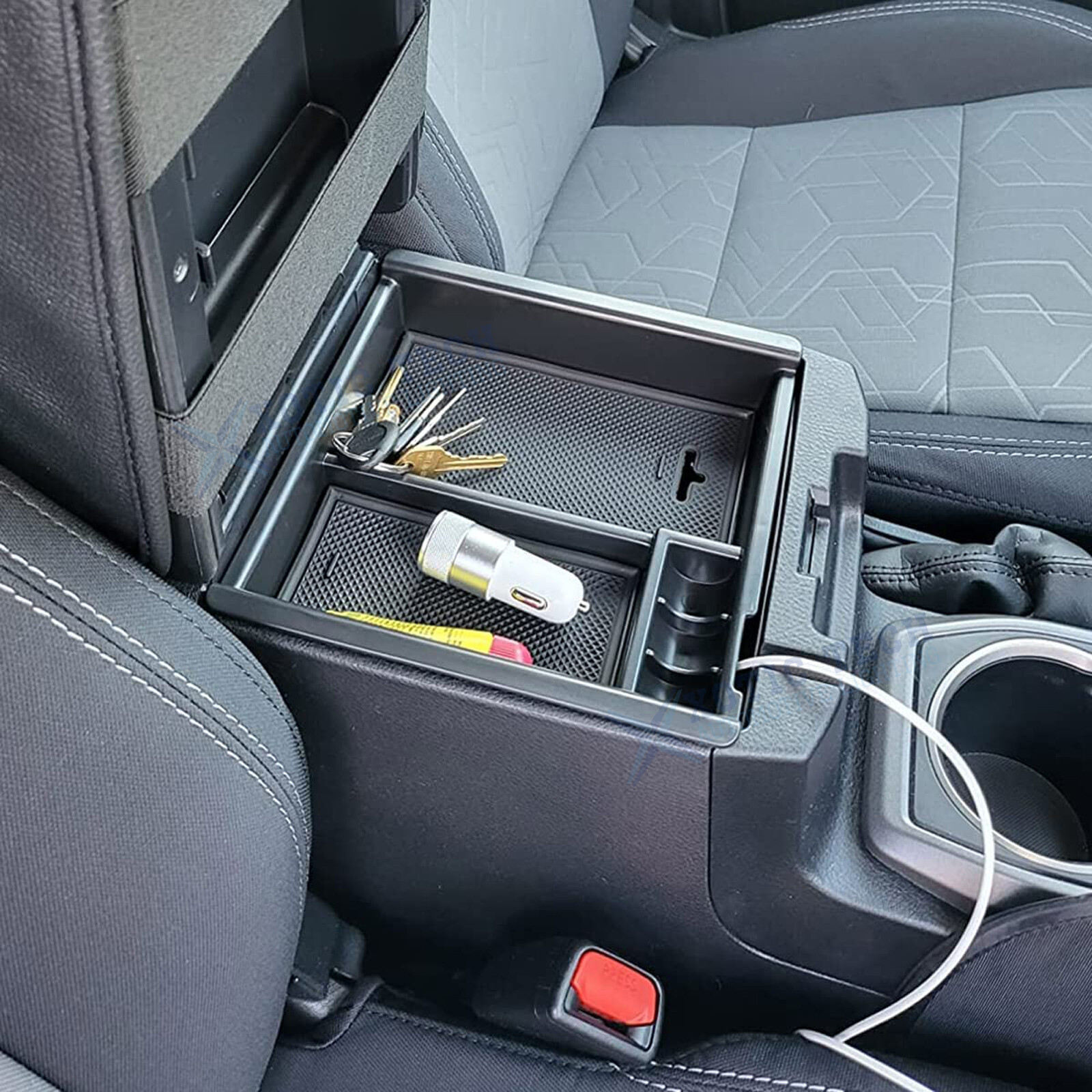 1X Armrest Box Secondary Tray Coin Storage Container For Toyota Tacoma 2016-2023