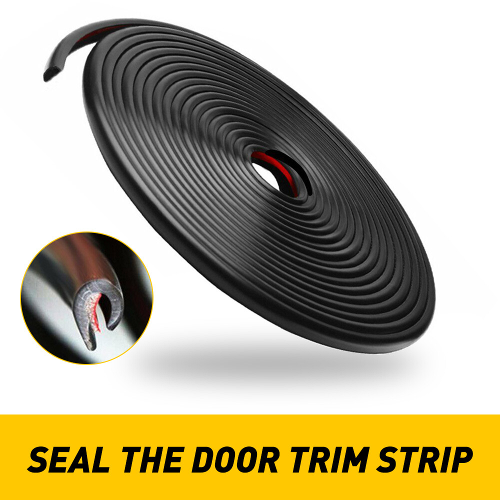 32ft U Shape Rubber Seal Car Door Edge Guard Molding Trim Protectors Strip Black