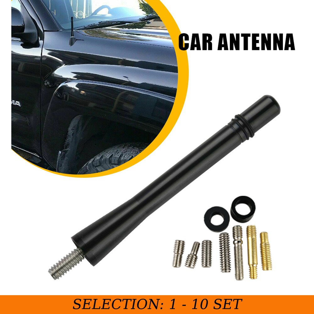 1-10 4″in Short w/Screws Black Antenna Mast Radio AM/FM Fit GMC Sierra 2006-2026