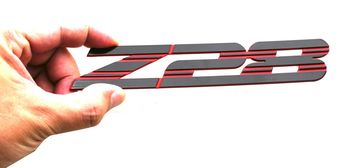 2Pcs New Fits 1993-2002 Z28 Emblem Front Fender Car Badge 10139552 Black/Redline