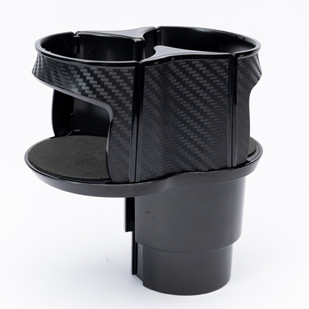 Dual Cup Holder Drinking Bottle Holder Carbon Fiber Color Accessory Car Truck