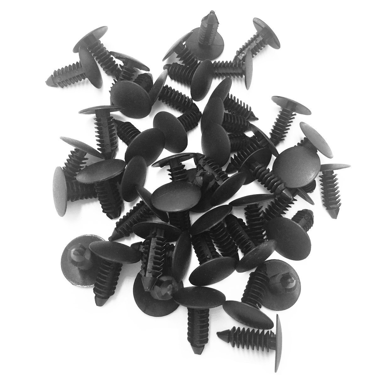100X 1/4″ Hole Fastener Clips Auto Car Plastic Rivets Retainer Fender Push Pin