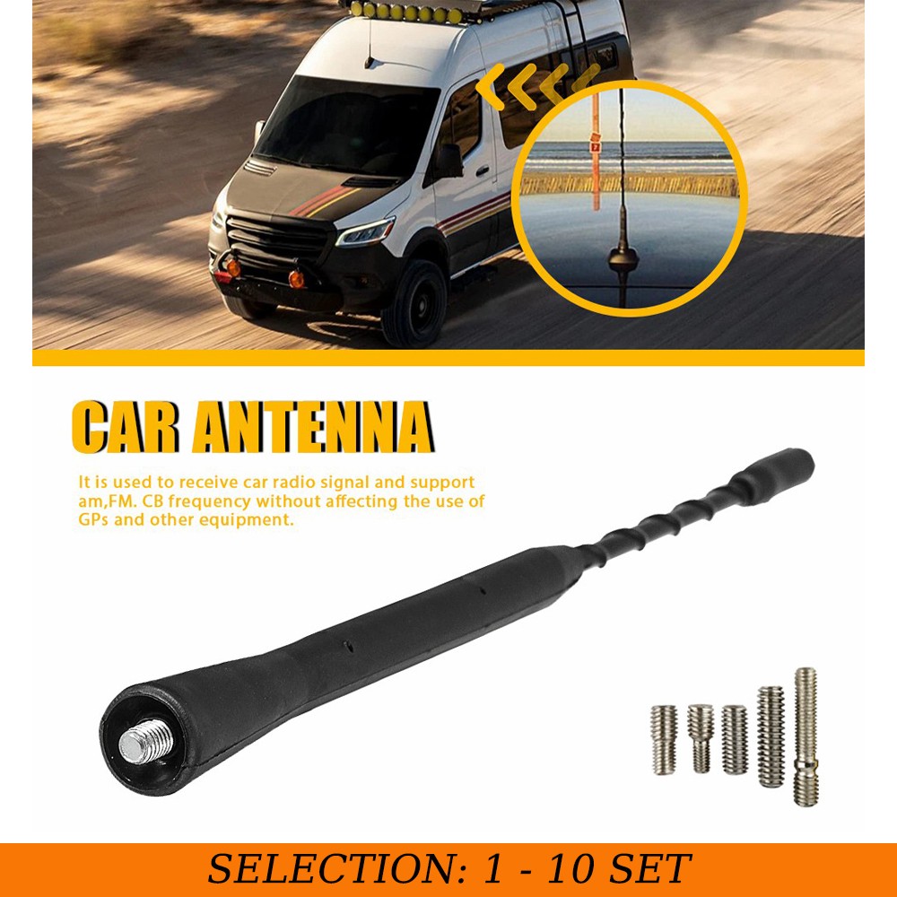 1-10X 9″ Short Black Rubber AM FM Antenna Mast Radio for CHEVY EQUINOX 2007-2017