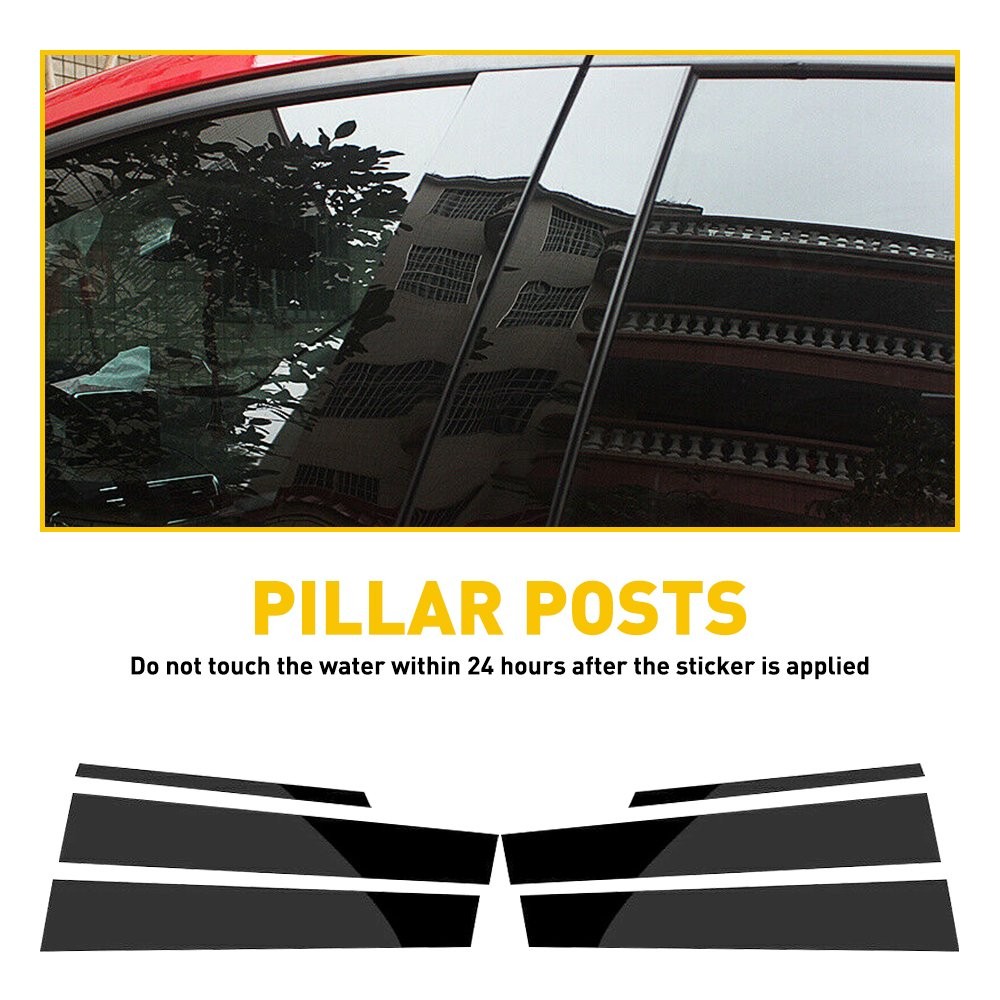 6 For 2014-2018 Toyota Corolla Pillar Post Window Door Trim Cover Car Auto Parts