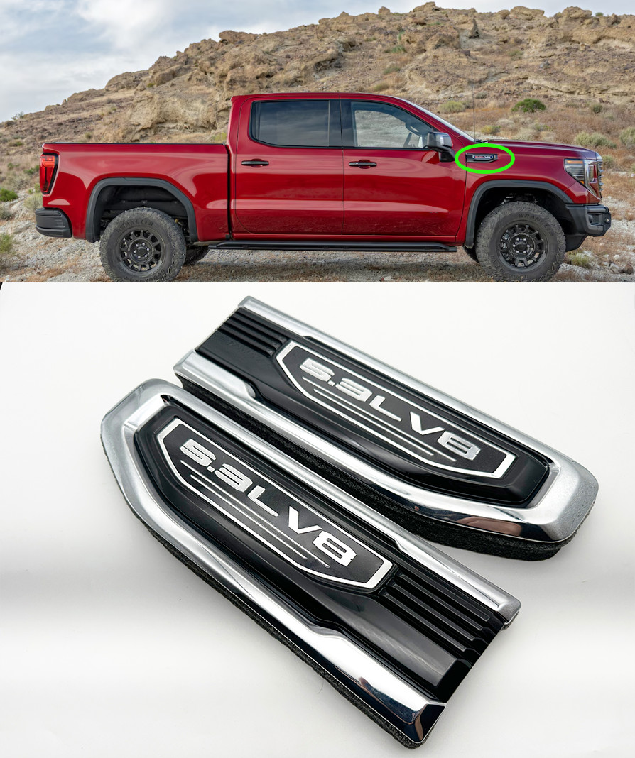 Fit For 2019-2025 GMC Sierra 1500 Fender Vent Emblem Kit 86532094 5.3L V8