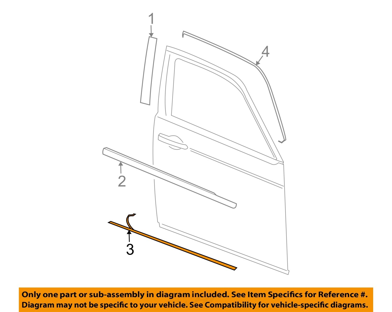 CHRYSLER OEM 2005 300 Front Door Exterior Trim-Body Side Mldg 5179253AA
