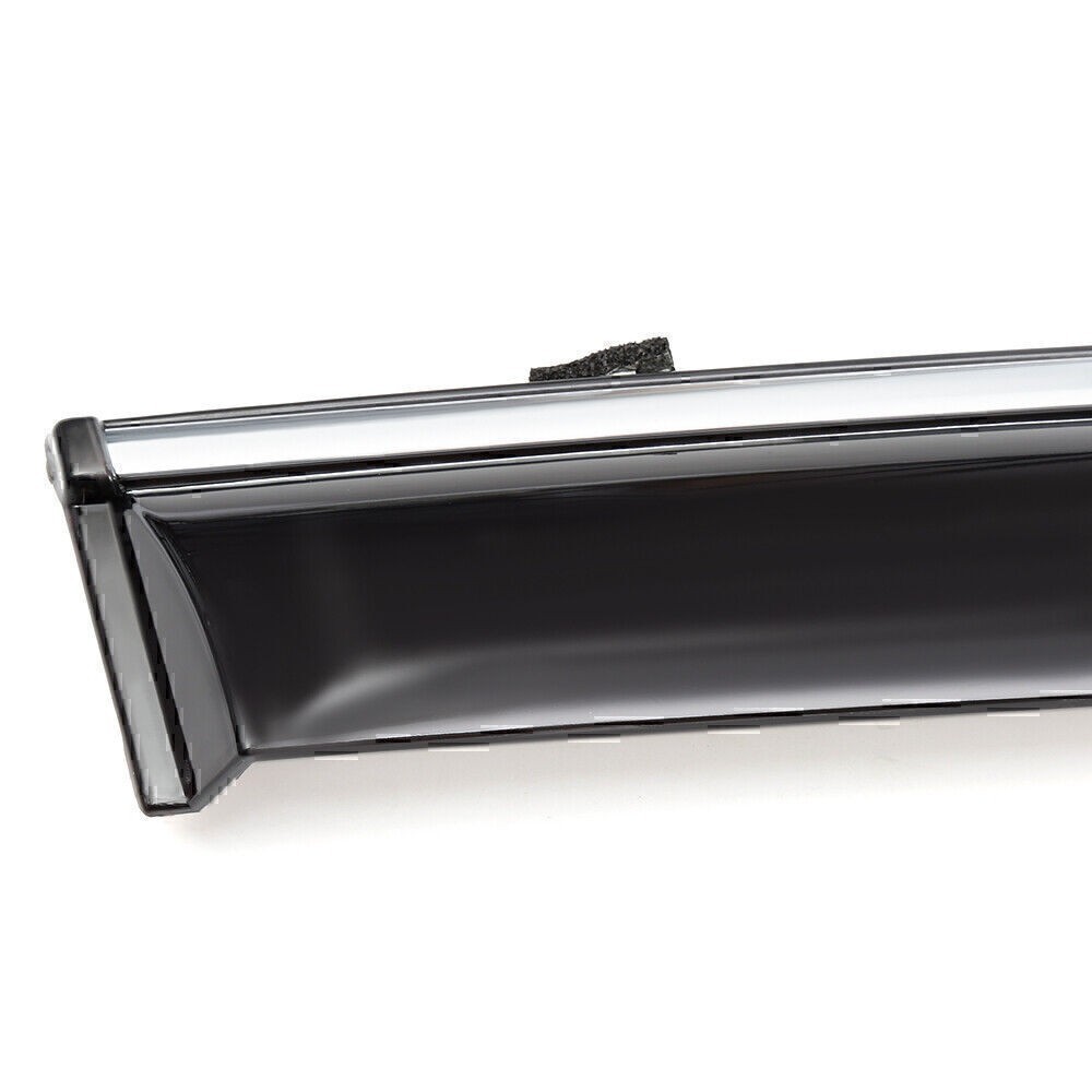 For 2018-2020 Toyota Camry JDM Window Visors Clip-on Chrome Trim Sun Rain Guards