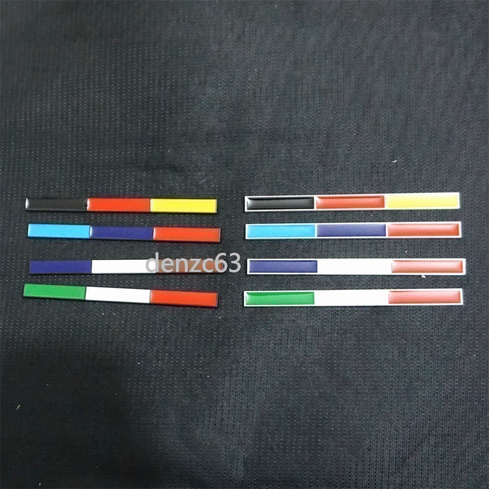 2x Chrome France Flag Silver Metal Sticker Decal Badge Emblem Sports Door Hybrid