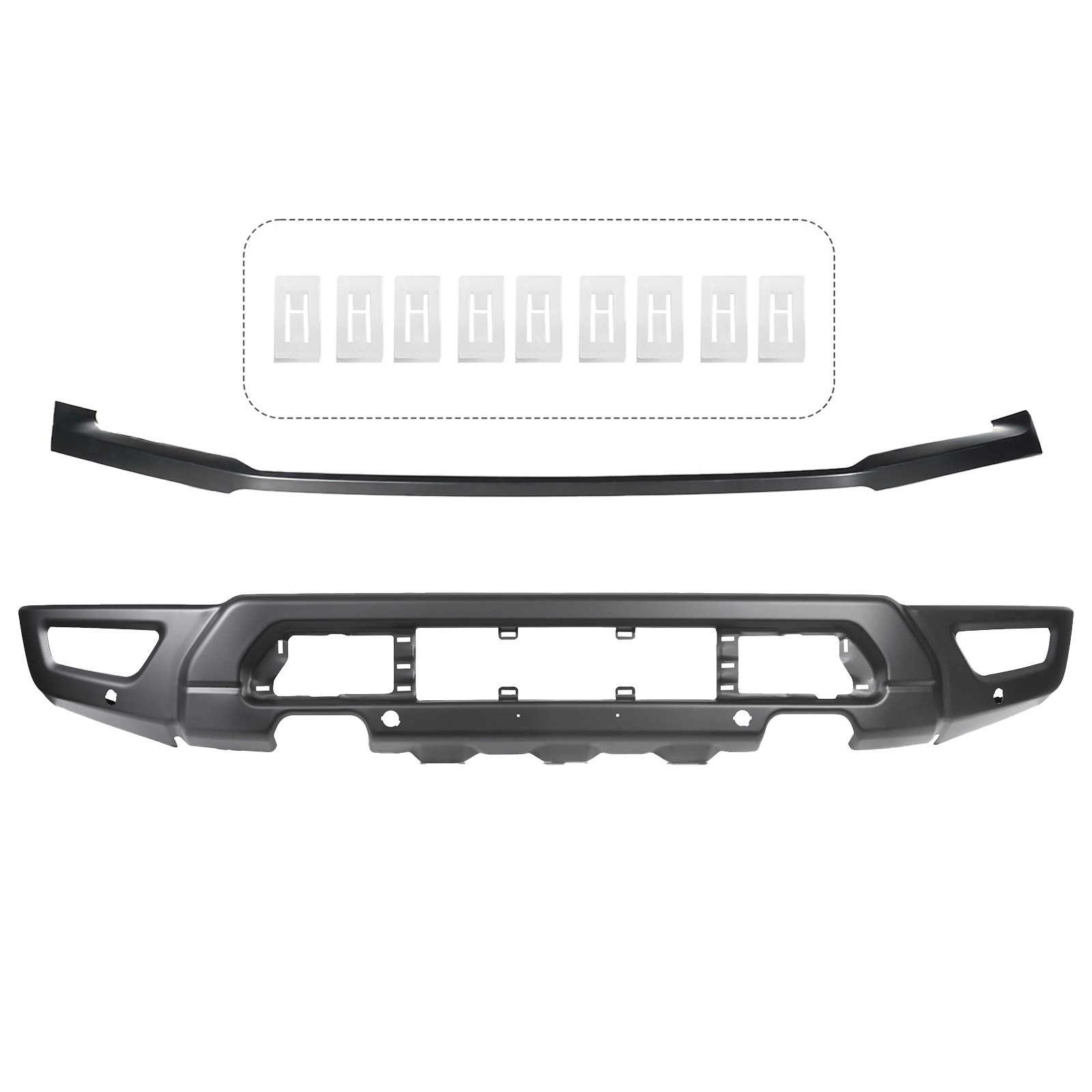 For 2021- 2023 Ford F-150 Raptor Front Bumper Cover Face Bar Upper Lower