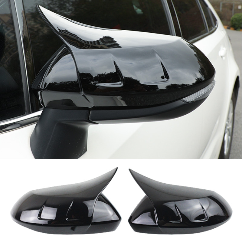 Bright black OX Horn Rearview Mirror Trim For Toyota Corolla 2019-2026