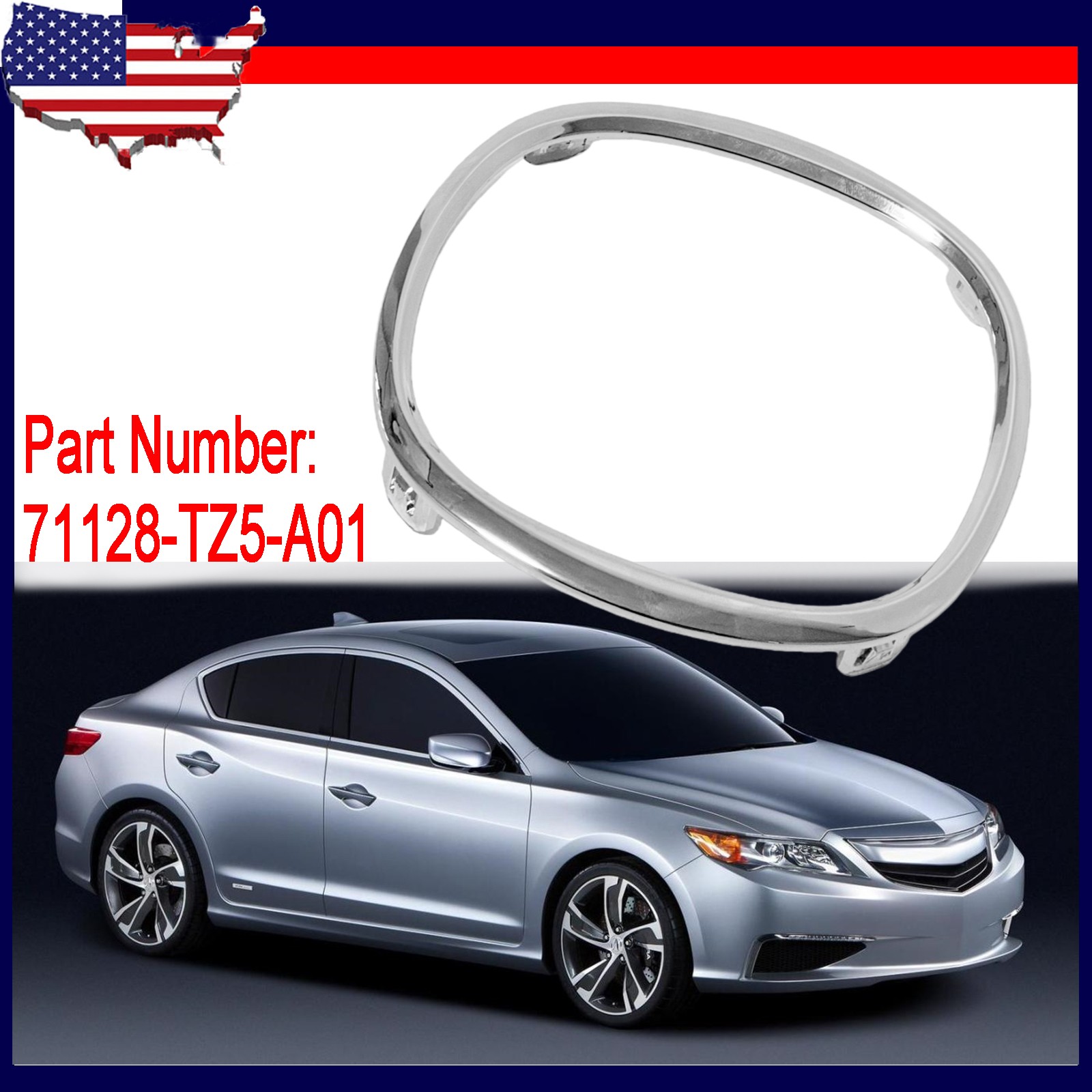 For 2017-2022 Acura ILX MDX Trim Ring Grille Inner Center 71128-TZ5-A01 US Stock