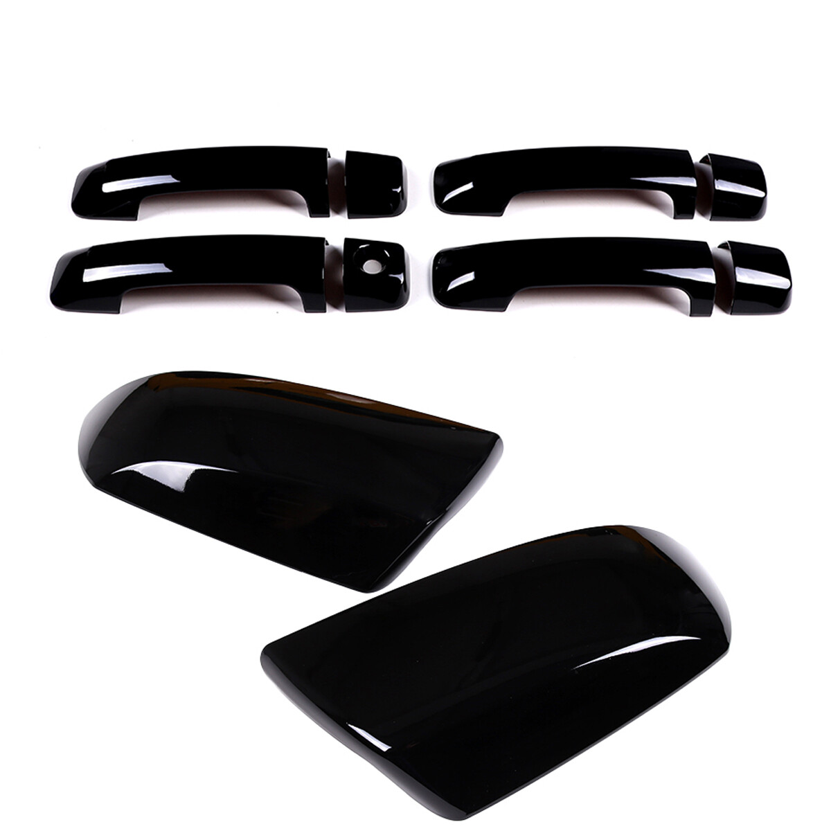 For 07-21 Toyota Tundra Crew GLOSS BLACK Door Handle COVERS+ Mirrors Cover 6PCS