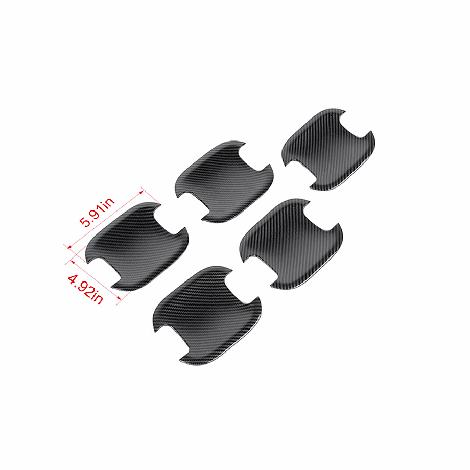 For Ford Bronco 2021-2026 Carbon Fiber Side Door Handle Bowl Cup Covers Trim 5P