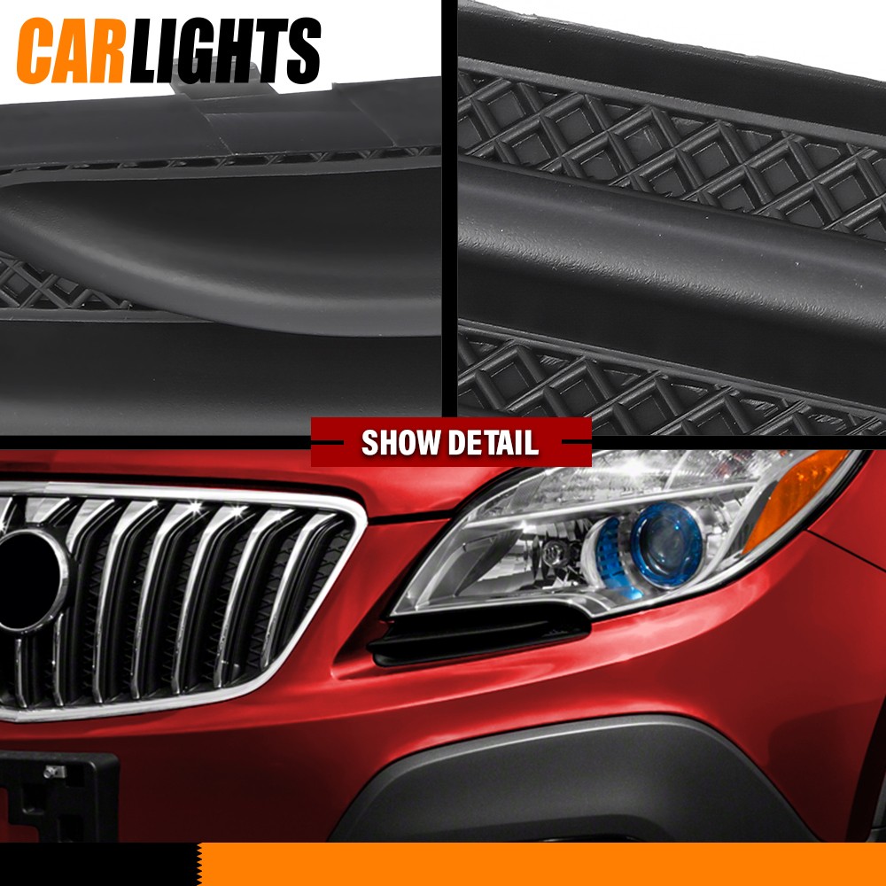 Fit For 2013-2016 Buick Encore Left & Right Side Headlight Lower Molding Trim
