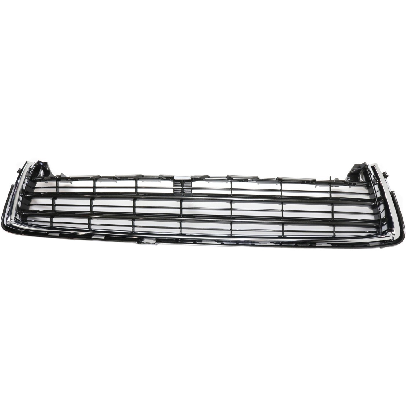 Bumper Grille For 2014-2016 Toyota Highlander Front Gray with Chrome Molding