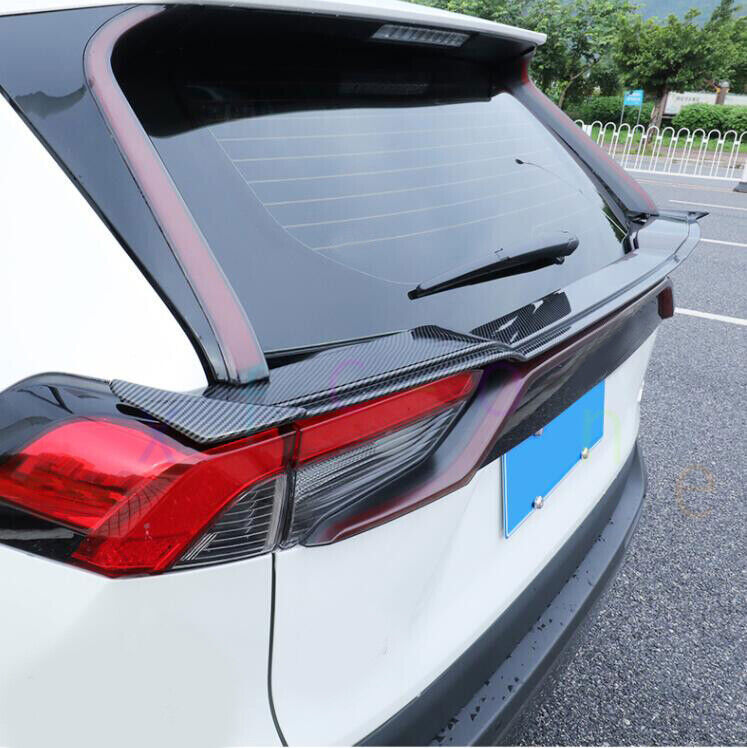 For Toyota RAV4 ABS Carbon Fiber Look Rear Tail Trunk Spoiler Wing Lip 19-23 N
