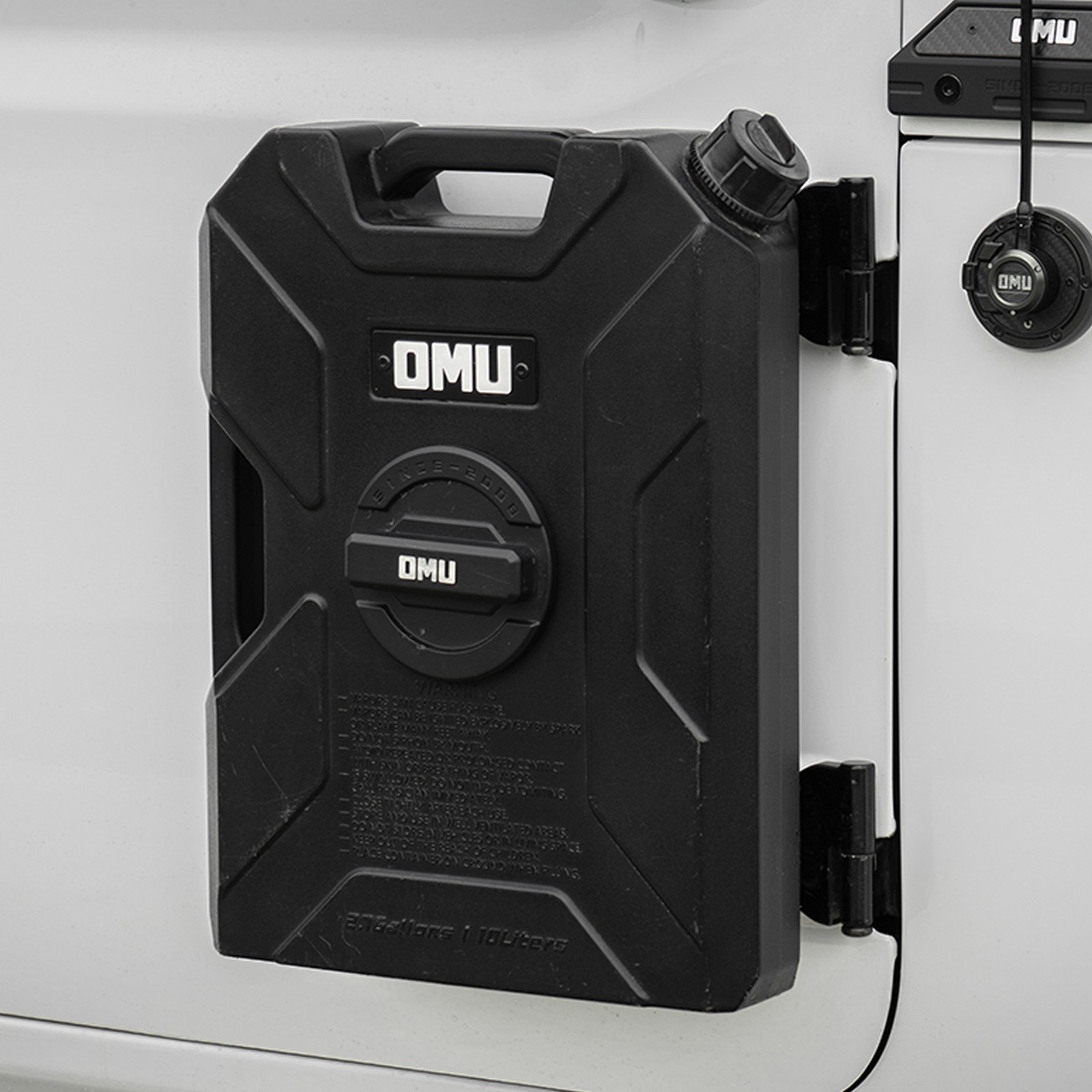 OMU Door Mount Fuel Tank Can Gas Container Aluminium for Jeep Wrangler JK JL JT
