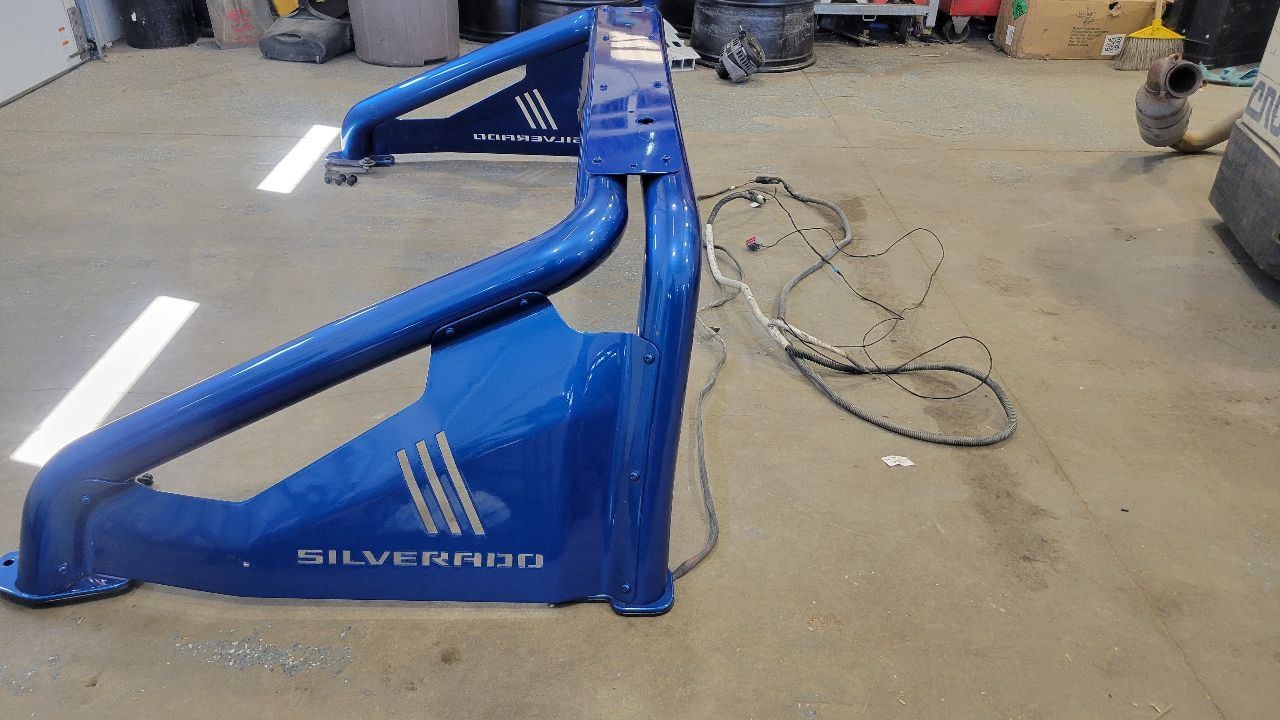 2019-2025 SILVERADO OEM BED SPORT APPEARANCE ROLL BAR REAR BLUE 19-25