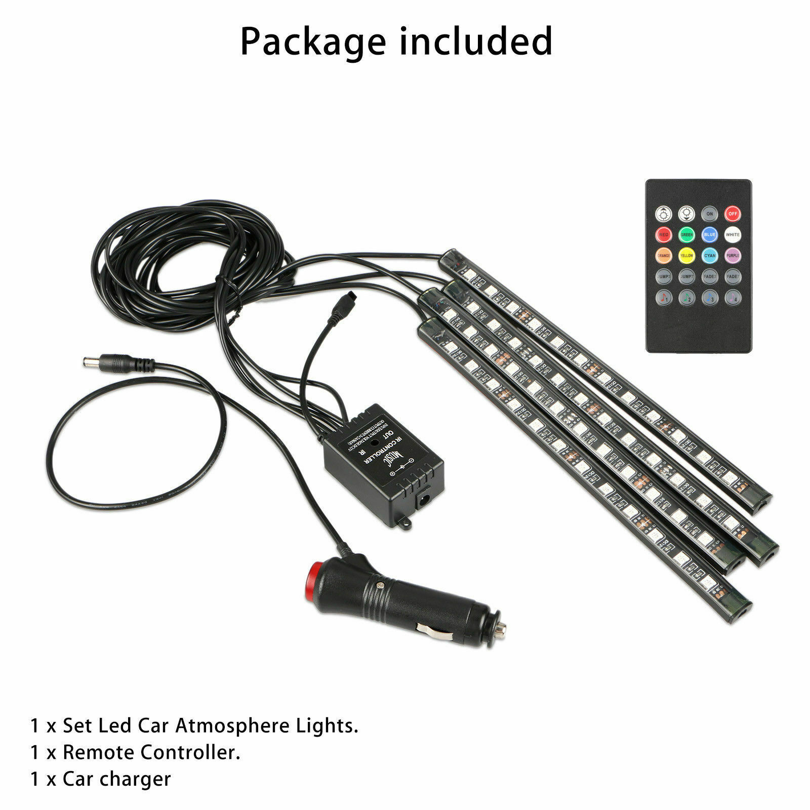 🔥RGB LED Glow Car Interior Lamp Under Dash Footwell Seats Inside Lighting