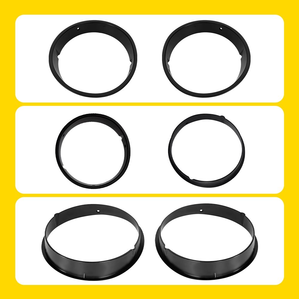 Pair New Black Headlight Bezels For Insert Cover Trim 1997-2006 Wrangler Jeep TJ